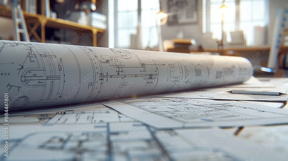 Poster draw technical drawings with this wide banner featuring a professional large format plotter that wor