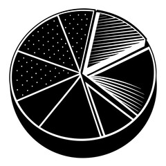 Pie chart vector illustration