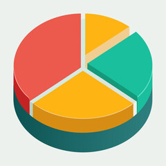 Obraz premium Pie chart vector illustration