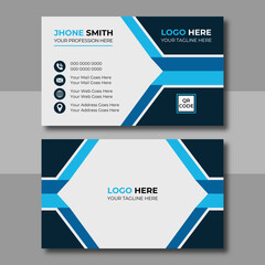 Double-sided creative unique business card vector design template. Business card for corporate business and personal use. Vector illustration design, Print ready,
