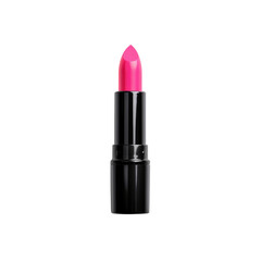 Obraz premium A vibrant pink lipstick encased in a sleek black tube, ideal for adding a pop of color to any makeup look