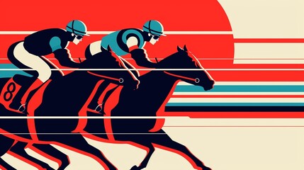 Running leagues, highstakes championship races, flat design illustration