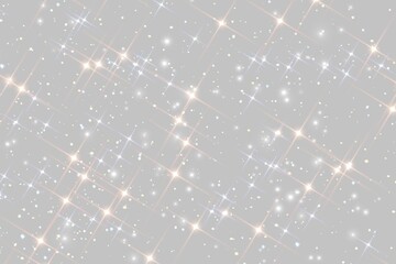 elegant sparkling silver background with stars, silver color
