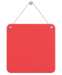 Empty Hanging Sign. 3D Illustration.