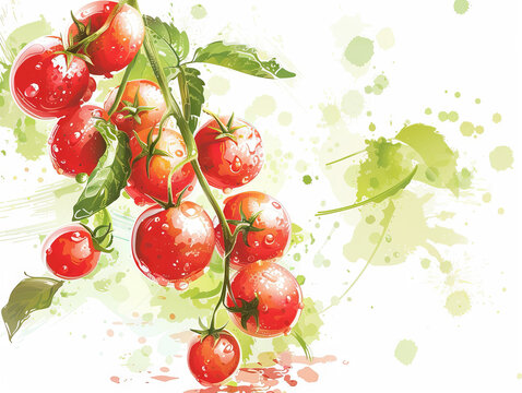 Fresh tomato background graphic