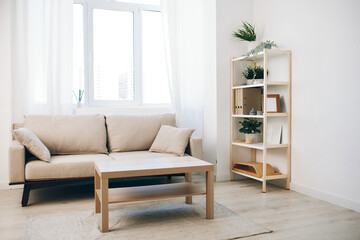 Serene Sofa Escape: A Blissful Woman Relaxing in a Modern Comfort Zone
