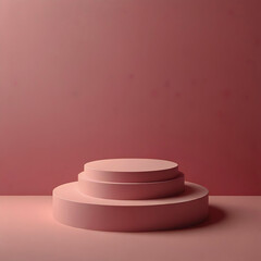 Minimalist Pink Pedestal: 3D Render