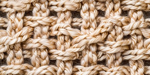 Close up of a knitted fabric.