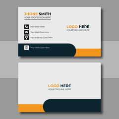Simple business card design. business card design for business and personal use. print ready, vector illustration design, horizontal layout