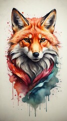 Fototapeta premium high_quality_logo_style_Watercolor_powerful_colorful