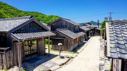 日本の古い漁師村の風景