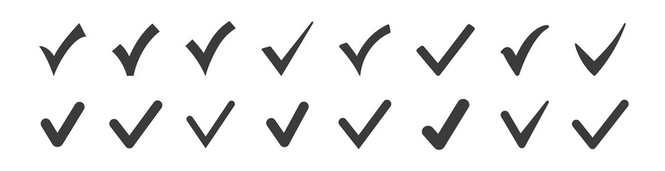 check mark icon set 