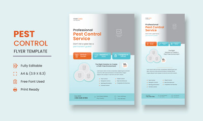 Pest Control Service Flyer Template, Professional Pest Control Services Flyer, Pest Control Service DL Flyer