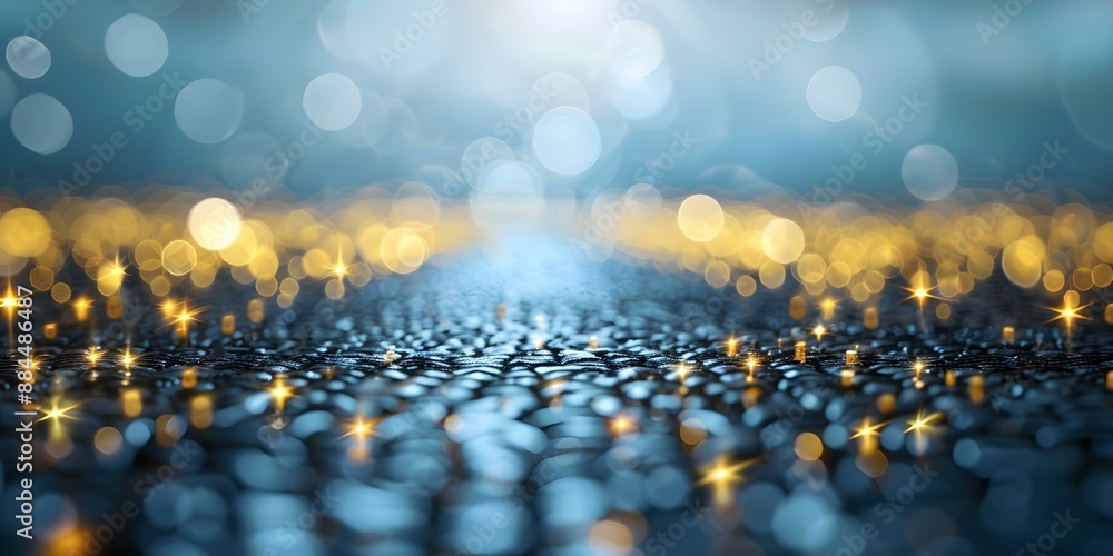 Poster subdued lights create bokeh backdrop for cyber security and data protection. concept bokeh backdrop,