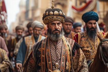 Obraz premium The Sultan's Grand Procession Through the City