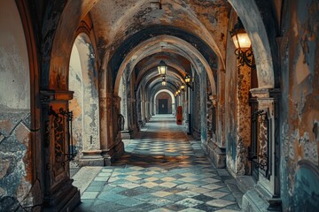 Obraz premium A Glimpse Into the Past: Historic Venue Screenings Under the Arched Ceilings