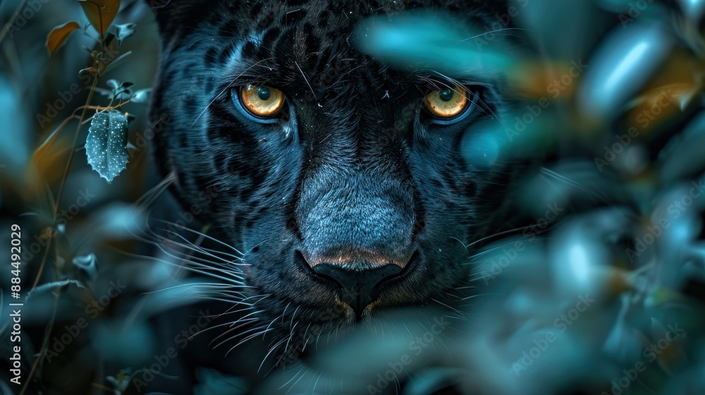 Wall mural Black Panther Close Up