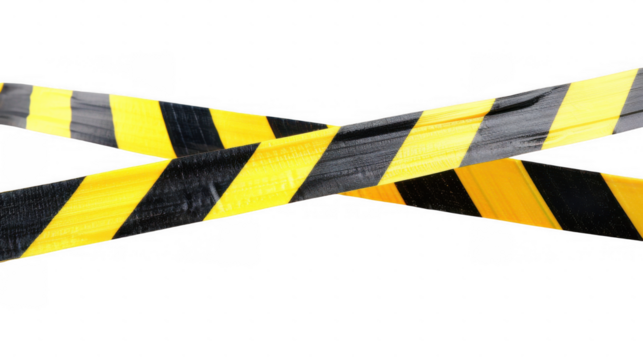 Striped Yellow and Black Caution Tape