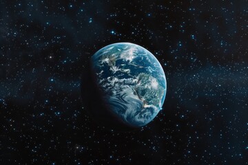 Earth view from outer space background