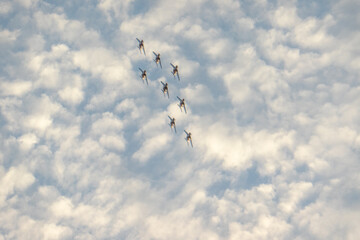 Patrouille de France en formation diamant