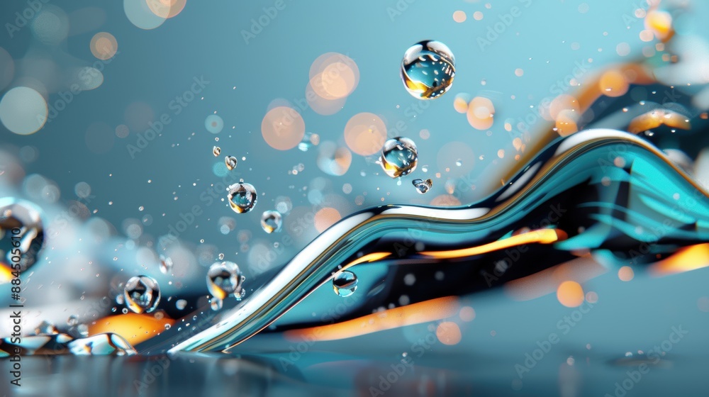 Aufkleber detailed macro shots of fluid dynamics with paint and ink in water, showcasing intricate patterns an