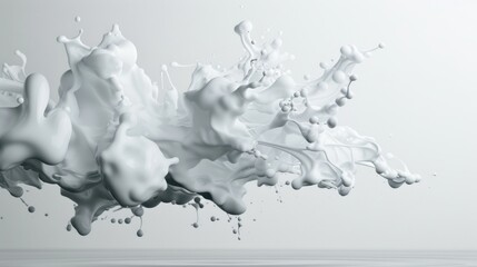 Abstract swirls of monochrome paint and ink blending seamlessly underwater, illustration concept