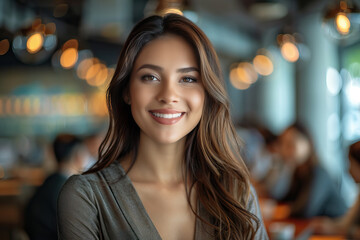 Obraz premium Confident Businesswoman in Modern Office
