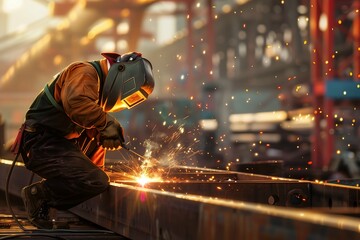 Fototapeta premium Sparks of Creation, Embers of Progress