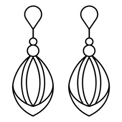 A pair of earrings silhouette design