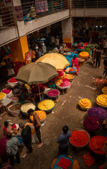 Indian Local Bangalore KR Flower Market