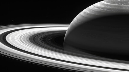 Obraz premium Detailed view of Saturn’s rings