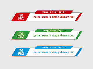 Stylish geometric lower third banner design premium vector