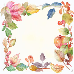 Obraz premium Watercolor back to school card background frame image