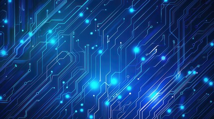 Abstract Blue Circuit Board Design