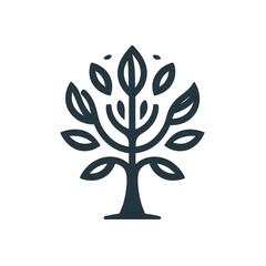 A green tree logo, tree icon, logo design