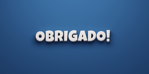 A vivid blue background with bold white 3D text 