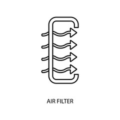 air filter concept line icon. Simple element illustration. air filter concept outline symbol design.