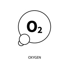 oxygen concept line icon. Simple element illustration. oxygen concept outline symbol design.