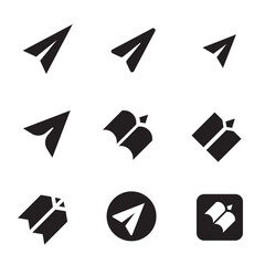 Set of email envelope and message icons. Mail icon