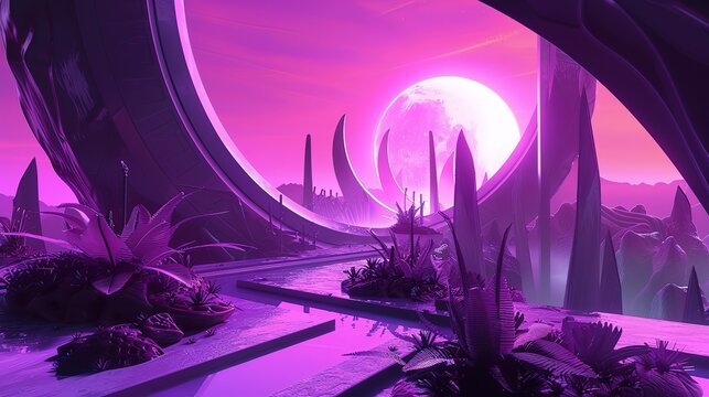 eon Nights on the Lunar Frontier - A Retro-Futuristic Synthwave Odyssey