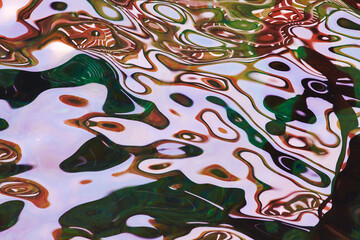 Abstract reflections in water at Lofoten, Norway