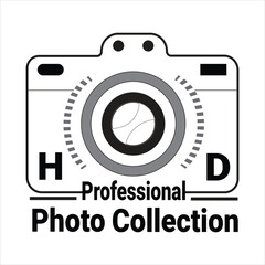 best camera typography logo, icon illustration