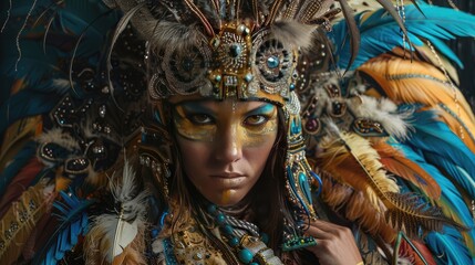 Fine art portrait with elaborate costume