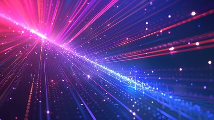 Fototapeta premium Abstract Light Trails and Glowing Particles