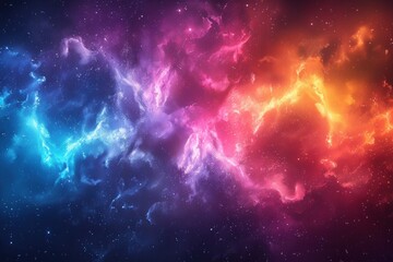 Colorful Nebula Galaxy: A Stunning Space Wallpaper with Supernova Night Stars - HD Cosmos and Astronomy Background