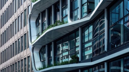 Obraz premium High-rise building with innovative façade design