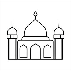 mosque vector line art