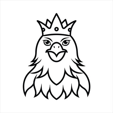 recommend clip art: royal eagle  crown on head linr art