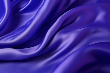 Obraz premium Volumetric abstract lilac and purple waves of silk textile. Stylish design template for backgrounds, backdrops and wallpapers with space for text