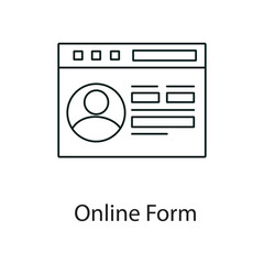 Online Form Icon. Vector Icon Design